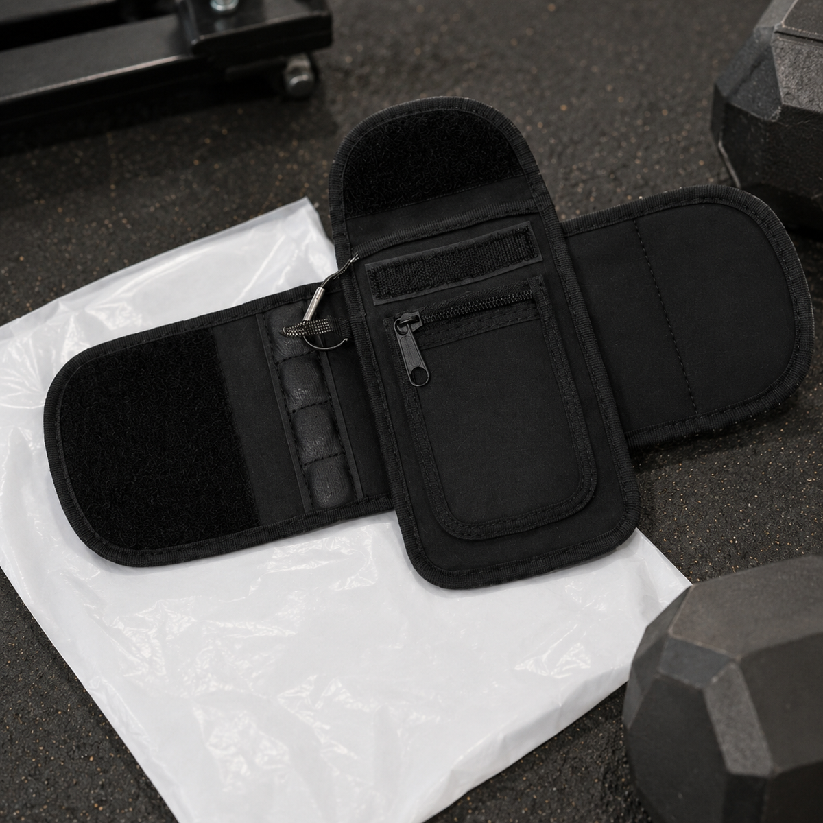 Magnetic Gym Water Bottle Sleeve (w/ Phone & Key Pocket)